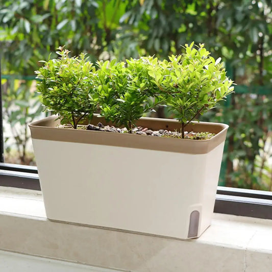Rectangular Self-Watering Pot