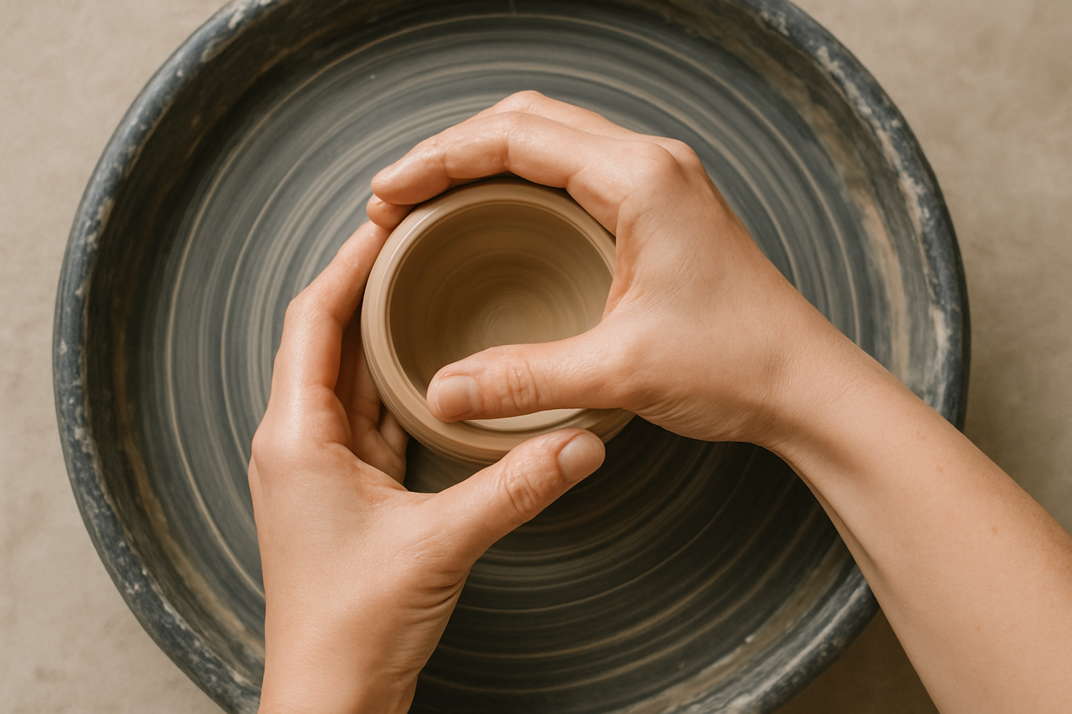 make the hands a little more fair skinned and the view slightly higher